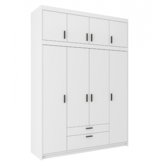 Šatní skříň SALEM 4D, bílá