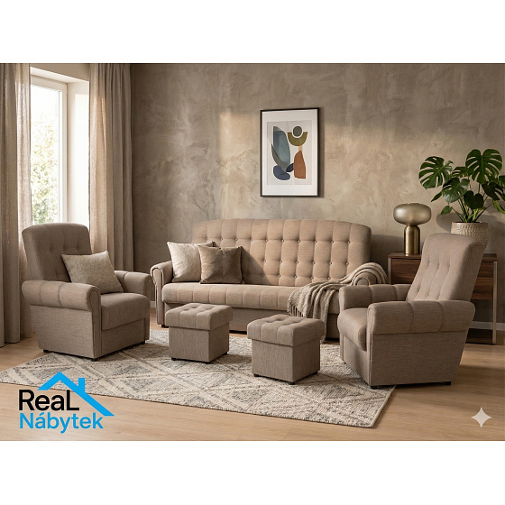 Sedací souprava SWARZ béžová