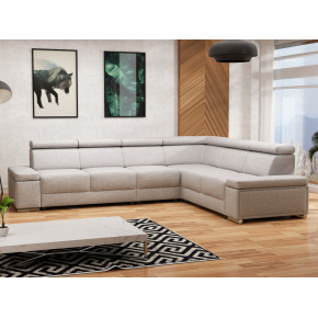 Rohová sedací souprava ESSIA, světle šedá