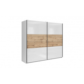 TETRIX bílá šatní skříň SZF/220 dub votan