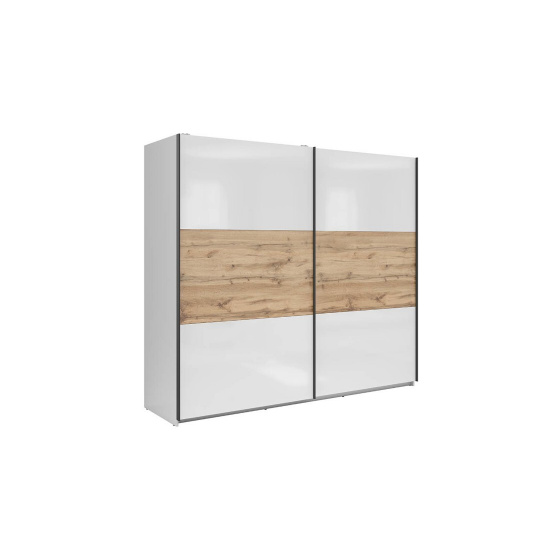 TETRIX bílá šatní skříň SZF/220 dub votan