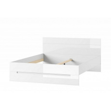 LISA postel 33, 160x200 cm, bílá lesk
