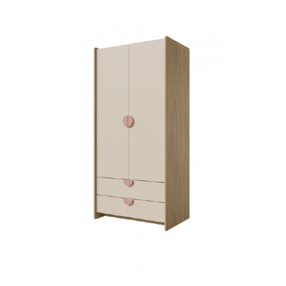 LEXI růžová šatní skříň 2