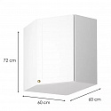 LINEA white horní rohová skříňka G60N