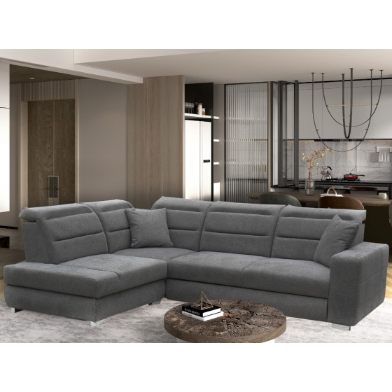 Rohová sedací souprava OLIVIE, šedá