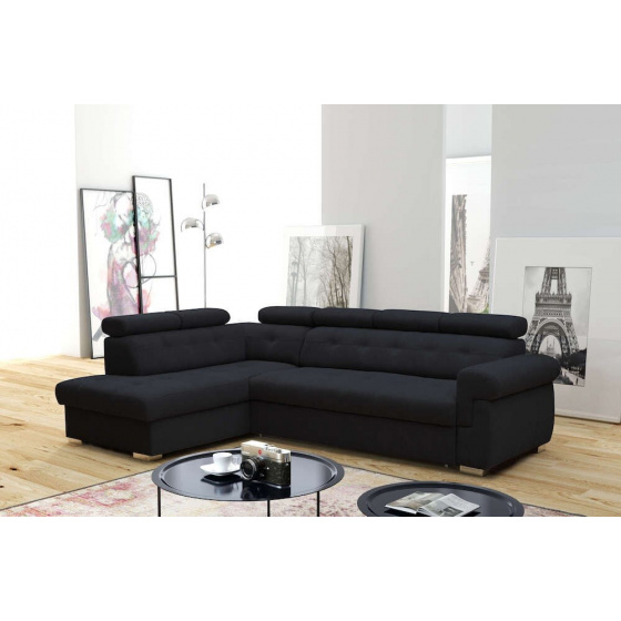 ATLANTA rohová sedací souprava, antracit, levá