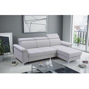 Rohová sedací souprava MOLINA, světle šedá