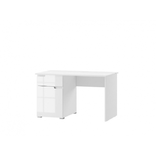 LISA psací stůl 14, bílá lesk