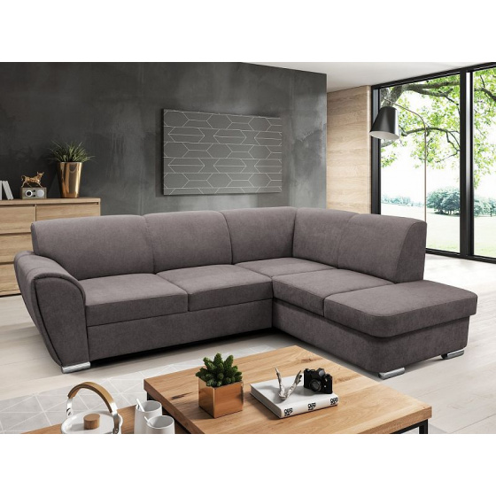 Rohová sedací souprava DORI, šedohnědá