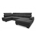 Rohová sedací souprava do U COLLIN grafitová