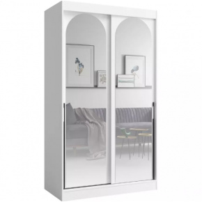 Šatní skříň MODIN 120 bílá se zrcadly